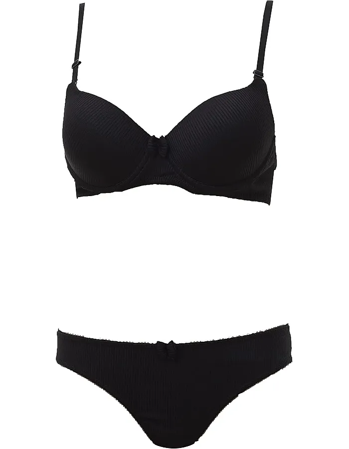 طقم لانجيري داخلي أندر وير+برا ستان*قطن للنساء من Luna LUN-7067