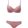 Luna LUN-7067 Underwear+Satin Bra*Cotton Lingerie Set For Women