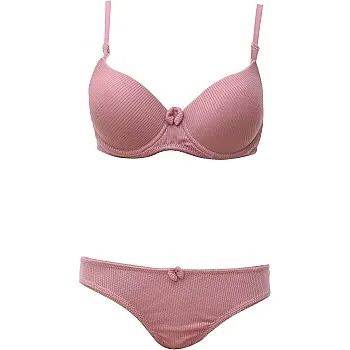 Luna LUN-7067 Underwear+Satin Bra*Cotton Lingerie Set For Women