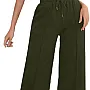 Sport Sweatpants Wide Leg With Line – High Waist - Side Pockets Drawstring Pants Women Sports wear