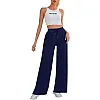 Sport Sweatpants Wide Leg With Line – High Waist - Side Pockets Drawstring Pants Women Sports wear