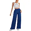 Sport Sweatpants Wide Leg With Line – High Waist - Side Pockets Drawstring Pants Women Sports wear