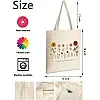 AUSVKAI Canvas Tote Bag Aesthetic for Women, Cute Reusable Cloth Cotton Bags for College Shopping Beach Grocery Trendy Gifts