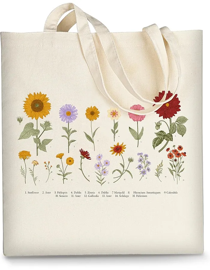AUSVKAI Canvas Tote Bag Aesthetic for Women, Cute Reusable Cloth Cotton Bags for College Shopping Beach Grocery Trendy Gifts