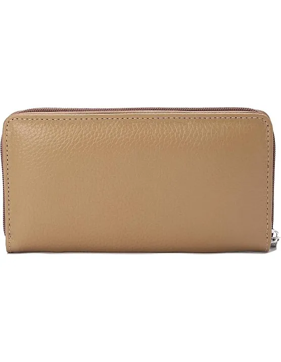 Emeli Egypt Women's ContinentalWallet Premium Genuine leather Long Zip Closure, Spacious Card & Cash Holder, Elegant & Durable, Perfect Gift (Caffe)