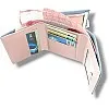 Generic Elegant Women's Small Cute Tri-Fold Wallet, Pink 4, Faux Leather, 7 Card Slots, Waterproof