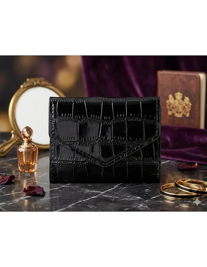 Women Wallet PU Leather Fashion Design Large Capacity ID Window (Black)