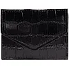 Women Wallet PU Leather Fashion Design Large Capacity ID Window (Black)