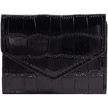Women Wallet PU Leather Fashion Design Large Capacity ID Window (Black)