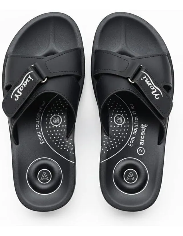 Nomi - ARK - Comfortable Casual Slippers for Women - Flexible Sole and Fashion Design - Black - Sizes (37-42)