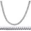 metaltree98 16" Choker Tennis Necklace Fashion Lab Diamond Silver Plated Solitaires Chain Women's Rapper Hip Hop