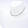 metaltree98 16" Choker Tennis Necklace Fashion Lab Diamond Silver Plated Solitaires Chain Women's Rapper Hip Hop