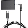 F1TP ACK-E12 USB-C To DR-E12 DC Coupler LP-E12 Dummy Battery Kit for Canon EOS M10, M50, M50 Mark ii, M100, M200, EOS M M2,Kiss M M2 Cameras