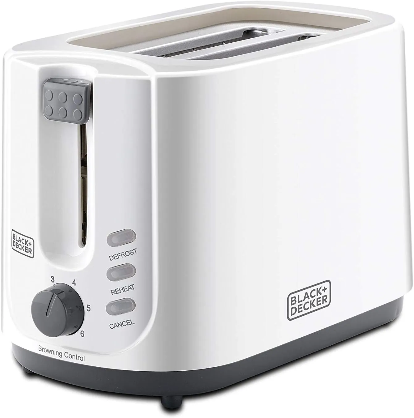 Black & Decker 750W 2 Slice Cool Touch Bread Toaster, White - ET125-B5