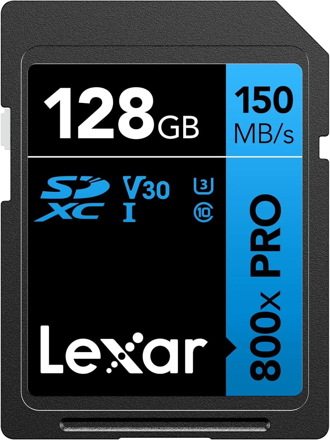 Lexar 128GB High-Performance 800x PRO SDXC UHS-I Memory Card, C10, U3, V30, 4K UHD Video, Up to 150MB/s Read, for Point-and-Shoot & Mid-Range DSLR Cameras, HD Camcorders (LSD0800P128G-BNNNU)