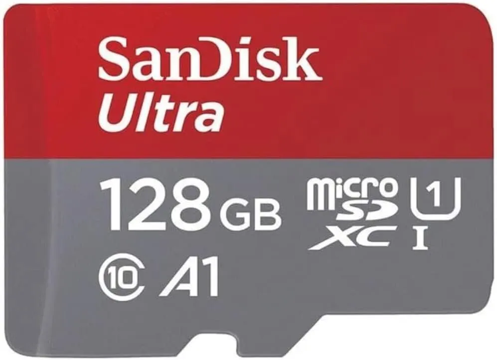 SanDisk Ultra UHS I 128GB MicroSD Card 140MB/s R, for Smartphones, 10 Y Warranty